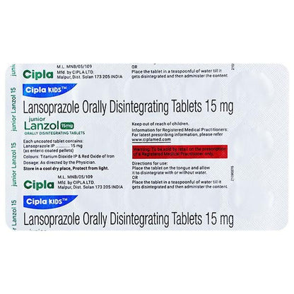 Junior Lanzol 15mg Tablet 15'S