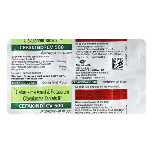 Cefakind CV 500mg Tablet 10'S