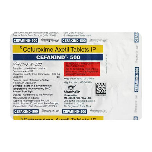 Cefakind 500mg Tablet 10'S