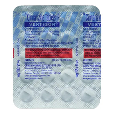 Vertigon 25 mg Tablet 20's