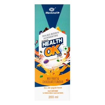 HEALTH OK MIX FRUIT & CHOCOLATE FLAVOUR Syrup 200ml