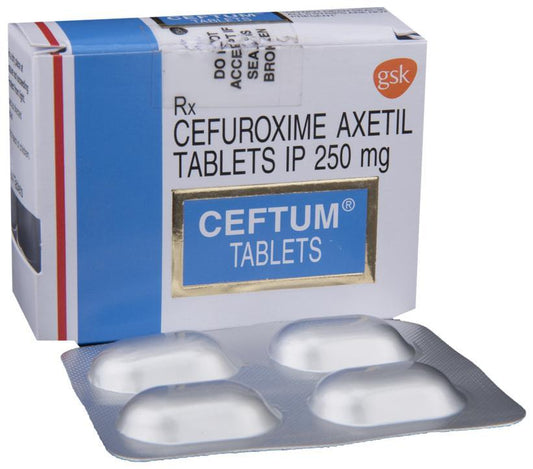 Ceftum 250mg Tablet 4'S